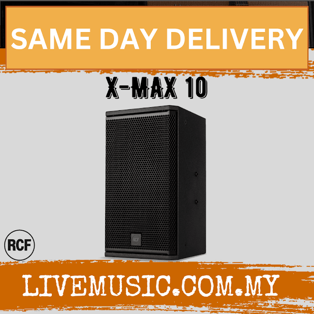 Rcf X-MAX 10 High Power Two-way Speaker With Speaker Stand and Cable - Each / Pair ( XMAX10 / X MAX 10 )