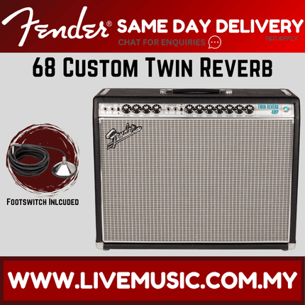 Fender 68 Custom Twin Reverb 85 Watt 2x12 inch Guitar Tube Combo Amplifier