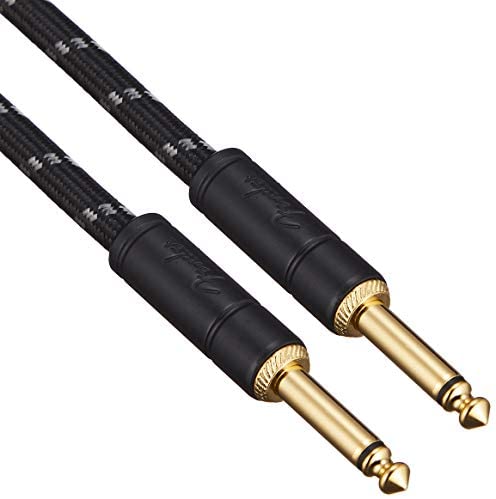 Fender Deluxe Series Instrument Cable, 15ft - Black Tweed