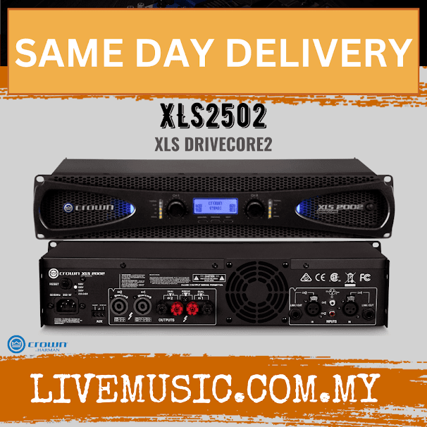 Crown XLS 2502 2-channel Power Amplifier, 440W @ 8Ω ( XLS2502 / XLS-2502 )