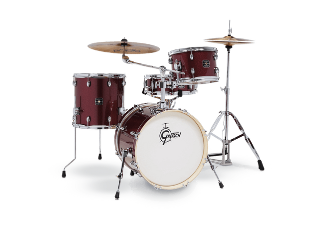 Gretsch GE4S484RS - Energy 4-Piece Drum Set - Ruby Red Sparkle (GE-4S484-RS)