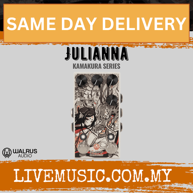 Walrus Audio Julianna Stereo Chorus/Vibrato Guitar Effects Pedal, Kamakura Series