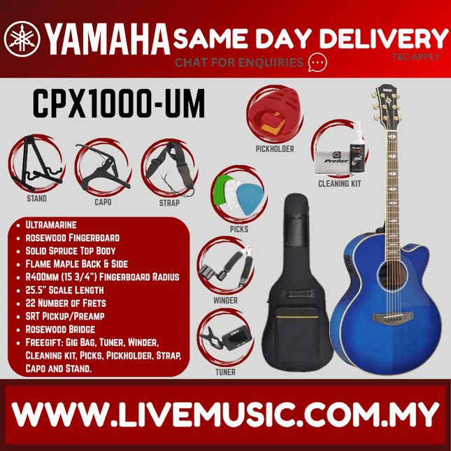 Yamaha CPX1000 41'' Medium Jumbo Solid Spruce Acoustic-Electric Guitar - ( CPX-1000 / CPX 1000 )