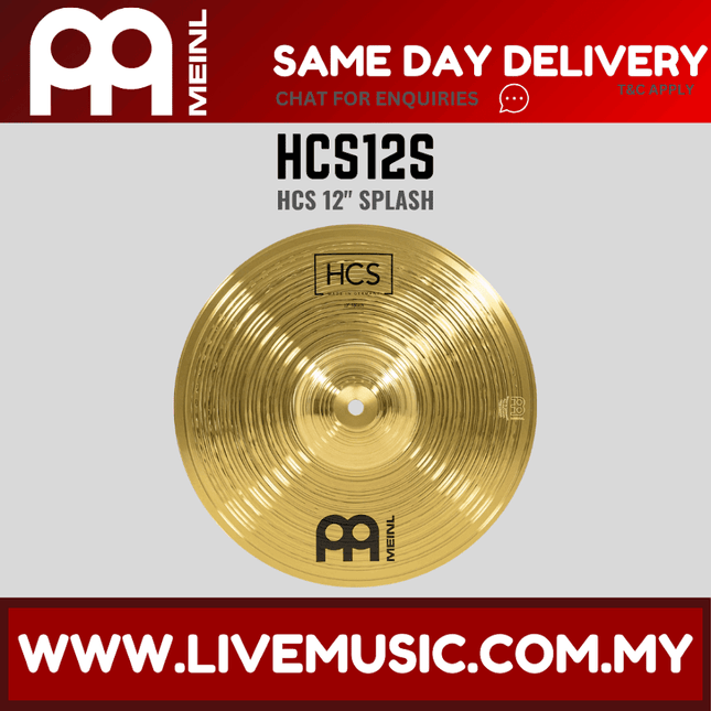 Meinl Cymbal HCS12S 12inch HCS Splash For Drum Set