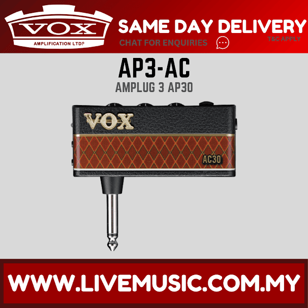 Vox amPlug 3 AC30 Headphone Guitar Amp (amPlug3 / AP3-AC30)