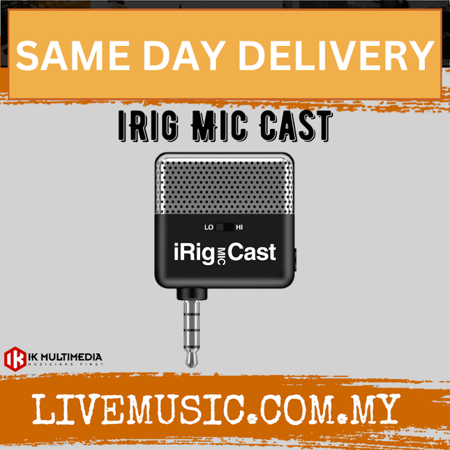 IK Multimedia iRig Mic Cast - Compact Voice Microphone for Android/IOS (MicCast/Mic-Cast)