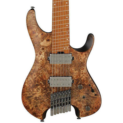 Ibanez Q-Series QX527PB Premium 7-String Headless Guitar, Roasted Maple Fretboard - Antique Brown Stained (QX527PB-ABS)
