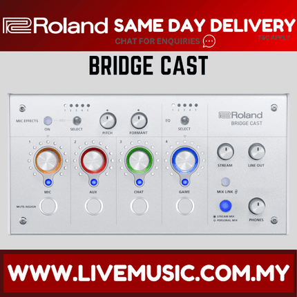 Roland Bridge Cast Dual-bus Gaming Audio Mixer - White (BridgeCast)
