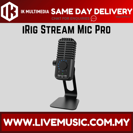 IK Multimedia iRig Stream Mic Pro USB Condenser Microphone