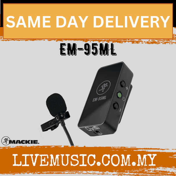 Mackie EM-95ML LAVALIER MICROPHONE WITH IN-LINE AMPLIFIER FOR SMARTPHONES ( EM 95ML / EM95ML )