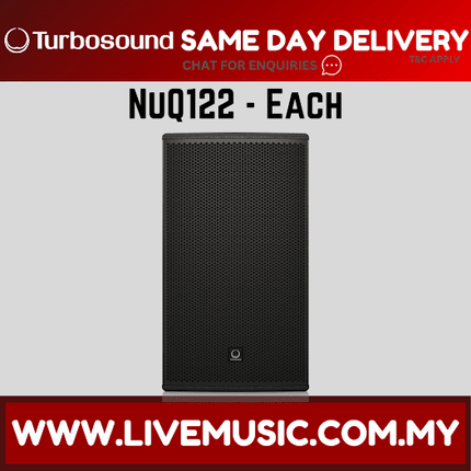 Turbosound NuQ122 400W 2-Way 12" Full Range Loudspeaker w/Speaker Stand And Cable - Each/Pair (NuQ 122 NuQ-122)
