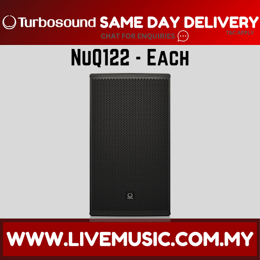 Turbosound NuQ122 400W 2-Way 12" Full Range Loudspeaker w/Speaker Stand And Cable - Each/Pair (NuQ 122 NuQ-122)