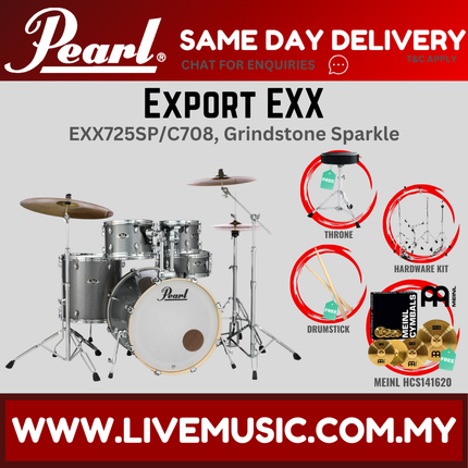 Pearl Export EXX 5-Piece Drum Set with Meinl HCS141620 Cymbals Set ( EXX725SP/C )