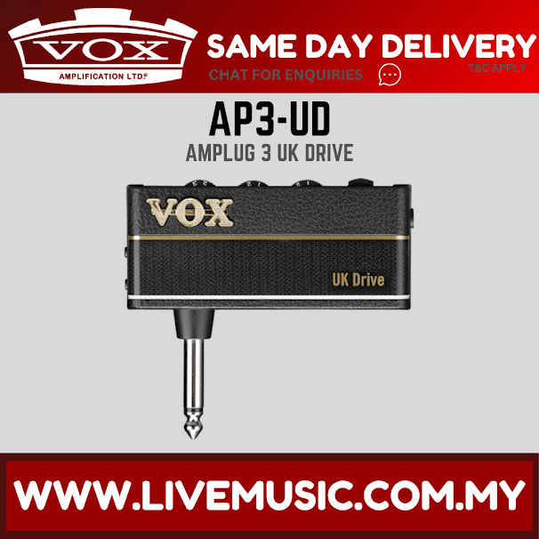 Vox amPlug 3 UK Drive Headphone Guitar Amp (amPlug3 / AP3-UD)