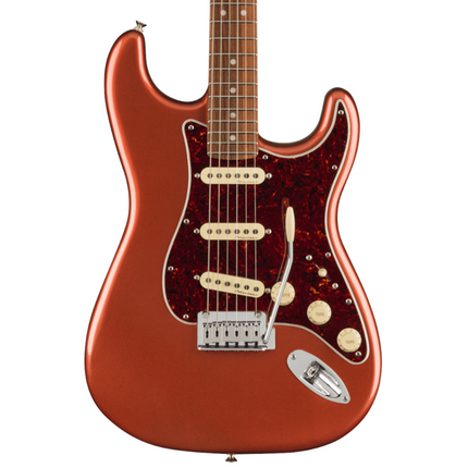 Fender Player Plus Stratocaster Electric Guitar, Pau Ferro Fretboard - Aged Candy Apple Red