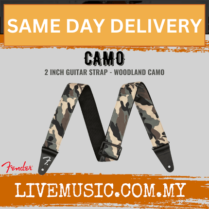 Fender Camo Guitar Strap, Woodland