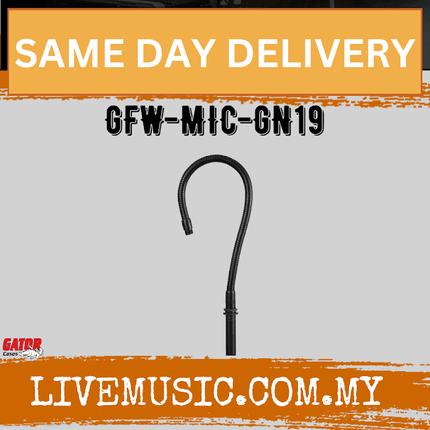 Gator Frameworks GFW-MIC-GN19 Black Gooseneck - 19" (GFWMICGN19/GFW MIC GN19)