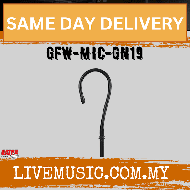 Gator Frameworks GFW-MIC-GN19 Black Gooseneck - 19" (GFWMICGN19/GFW MIC GN19)