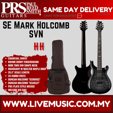 PRS SE Mark Holcomb SVN Signature 7-string Electric Guitar, Holcomb Blue Burst