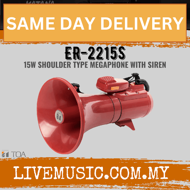 TOA ER-2215S 15W Shoulder Type Megaphone with Siren Signal ( ER 2215S / ER2215S )