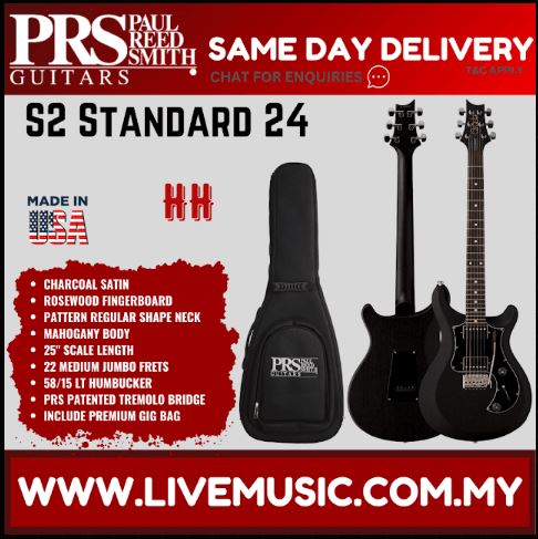 Charcoal satin electric guitar with gig bag and dual humbuckers