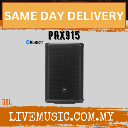 JBL PRX915 15-inch Powered Loudspeaker With Speaker Stand And Cable - Each / Pair ( PRX-915 / PRX 915 )