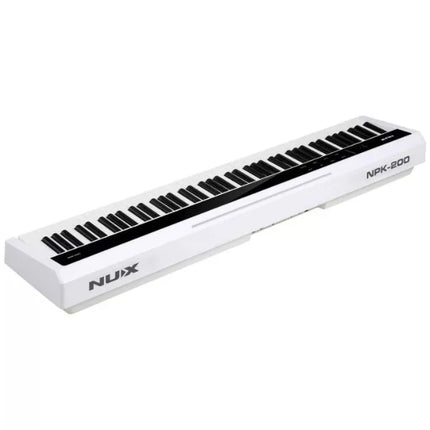 NUX NPK-200 88 Key Digital Piano Wooden Stand 3 Pedal Bench Weighted Keyboard - White ( NPK 200 NPK200 )
