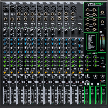 Mackie ProFX16v3 16 Channel Mixer Compact USB Mixers With Effects (Pro FX 16V3/ProFx16/ProFX 16 V3)