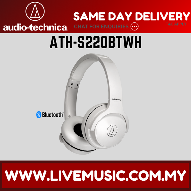 White over-ear Bluetooth wireless headphones with circular earcups and adjustable headband