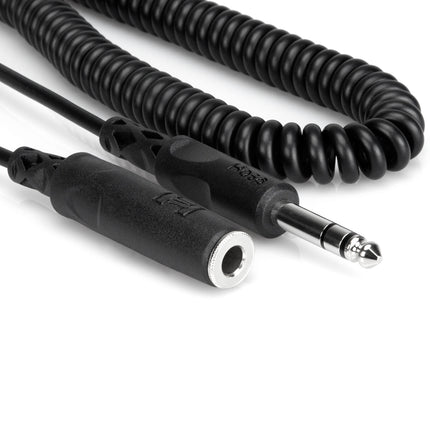 Hosa HPE-325C Extention Cable, 1/4inch TRS to Same, Coiled, 25ft (HPE325C/HPE 325C)