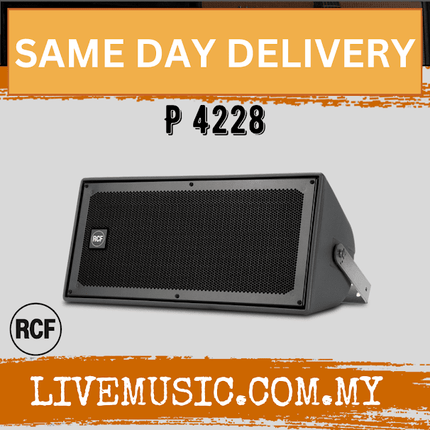 RCF P 4228 Dual 8" 400W Weatherproof 2-Way Speaker - Black ( P-4228 / P4228 )