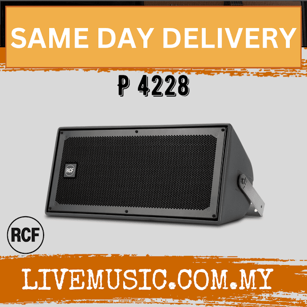 RCF P 4228 Dual 8" 400W Weatherproof 2-Way Speaker - Black ( P-4228 / P4228 )