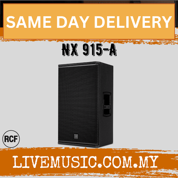 RCF NX 915-A Two-Way 15" 2100W Powered PA Speaker With Speaker Stand And Cable - Each / Pair ( NX-915A / NX 915 A )