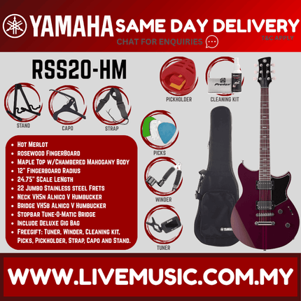 Yamaha Revstar Standard RSS20 Electric Guitar - Hot Merlot ( RSS20 / RSS 20 )