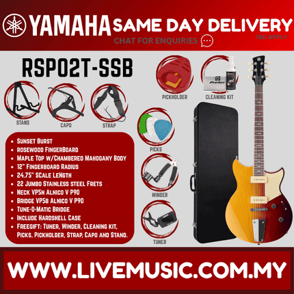 Yamaha Revstar Professional RSP02T Electric Guitar - Sunset Burst ( RSP-02T / RSP 02T )