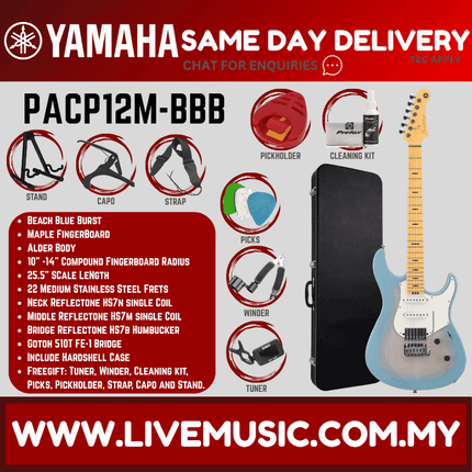 Yamaha PACP12M Pacifica Professional Electric Guitar -Beach Blue Burst ( PACP 12M / PACP-12M )