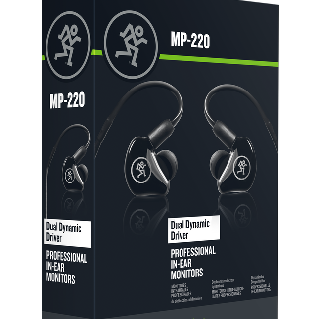 Mackie MP-220 Dual Dynamic Driver Professional In-Ear Monitors (MP220/MP 220)