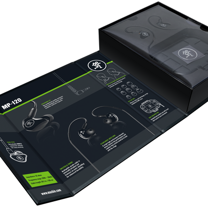 Mackie MP-120 Single Dynamic Driver Professional In-ear Monitors (MP120/MP 120)