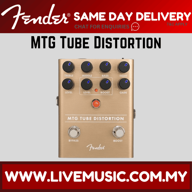 Fender MTG Tube Distortion Guitar Effects Pedal