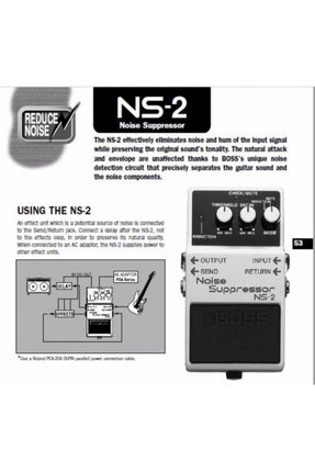 Boss NS-2 Noise Suppressor Guitar Effect Pedal (NS2 NS 2)