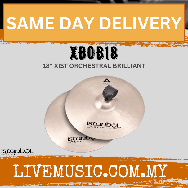 Istanbul Agop XBOB18 18" Xist Orchestral Brilliant Cymbal Pair (XBOB 18/XBOB-18)