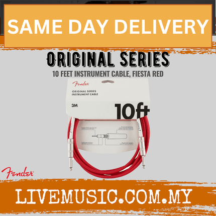 Fender Original Series Instrument Cable, 10ft - Fiesta Red