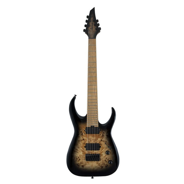 Jackson Pro Series Misha Mansoor Juggernaut HT7P Electric Guitar, Caramelized - Black Burst (HT7-P/HT7 P)