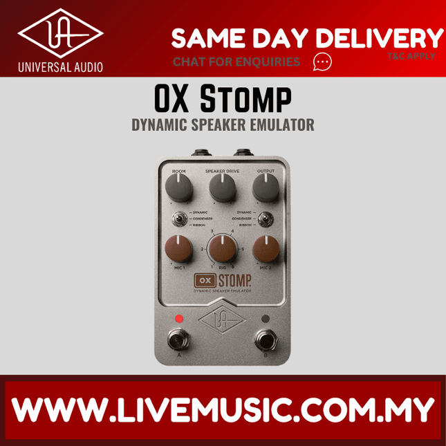 Universal Audio OX Stomp Dynamic Speaker Emulator Stereo Pedal