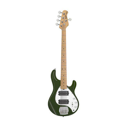 Sterling Ray5HH Stingray 5-String Electric Bass Guitar Maple Fretboard - Olive (Ray5 HH/Ray5)