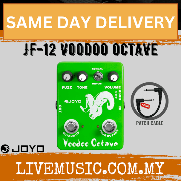 Joyo JF-12 Voodoo Octave Germanium Fuzz 60'S Rock Electric Guitar Effect Pedal With MID Cut ( JF12 / JF 12 )
