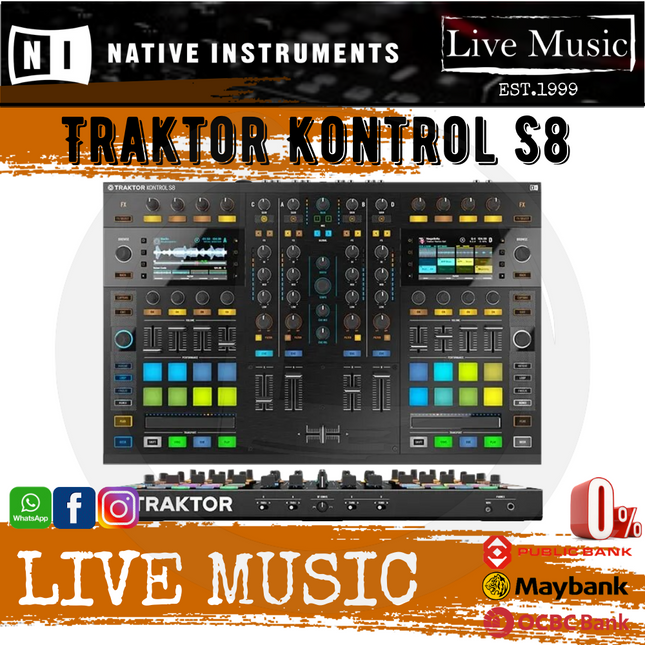 Native Instruments Traktor Kontrol S8 USB DJ Control Surface (S-8/S 8)