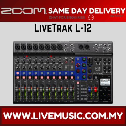 Zoom LiveTrak L-12 - LiveTrak Digital Mixer MULTITRACK RECORDER (L12/L 12)