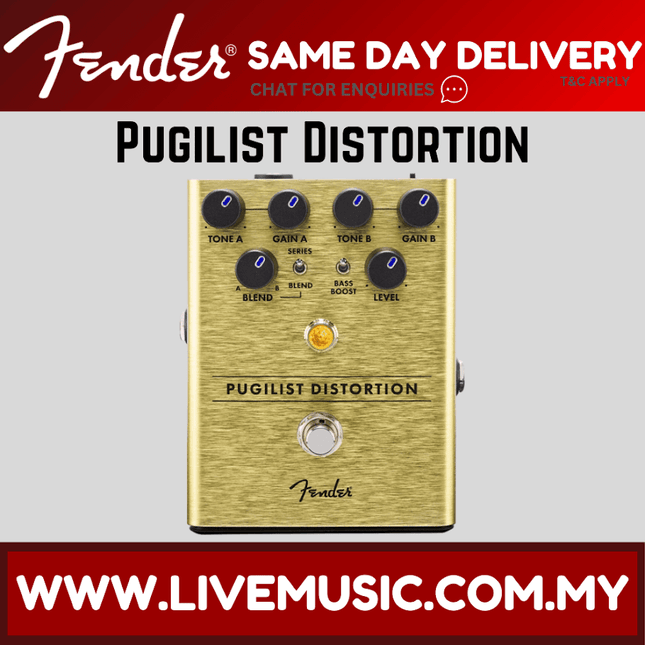 Fender Pugilist Distortion Guitar Effects Pedal