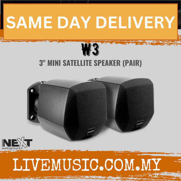 Next Audio W3 3" Mini Satellite Speaker - Pair ( W-3 / W 3 )